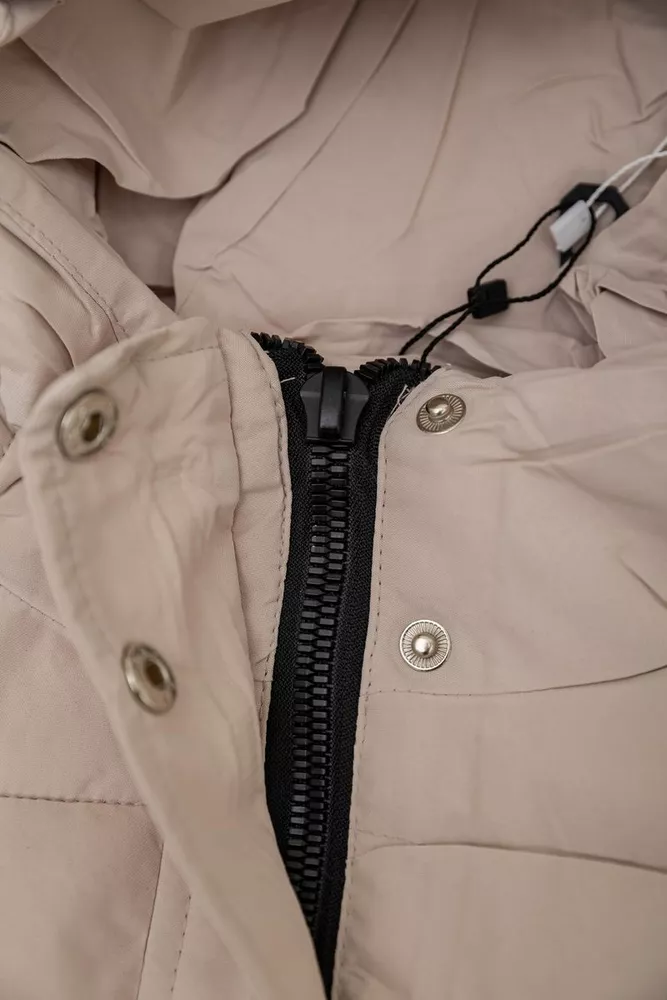 Купити Куртка жіноча демісезонна  -уцінка, колір світло-бежевий, 207R004-U-2 - Фото №8