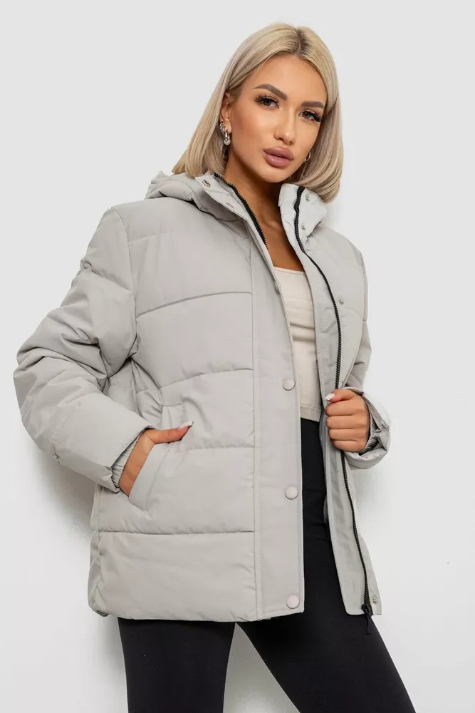 Купити Куртка жіноча демісезонна  -уцінка, колір світло-оливковий, 207R004-U-1 - Фото №3