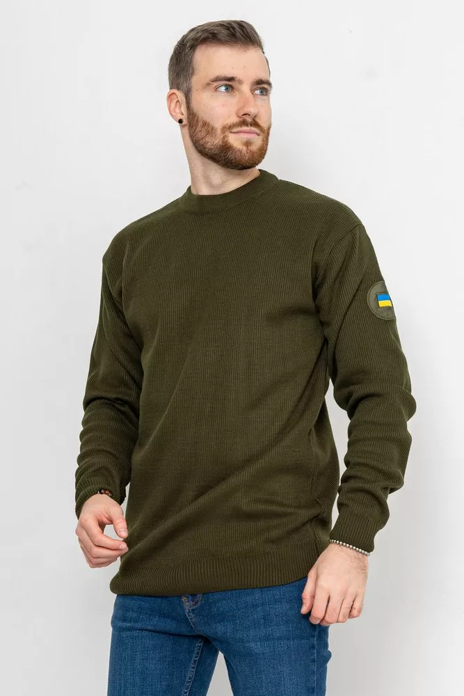 Купити Светр чоловічий, колір хакі, 161R120 - Фото №1