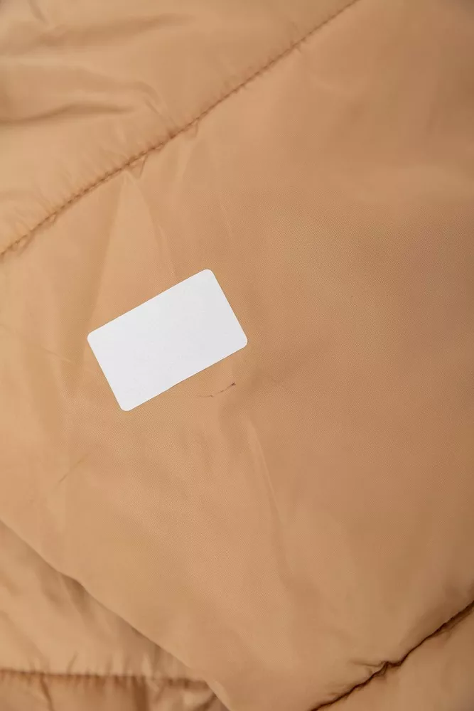 Купити Куртка жіноча демісезонна з поясом  -уцінка, колір бежевий, 207R005-U-2 - Фото №8