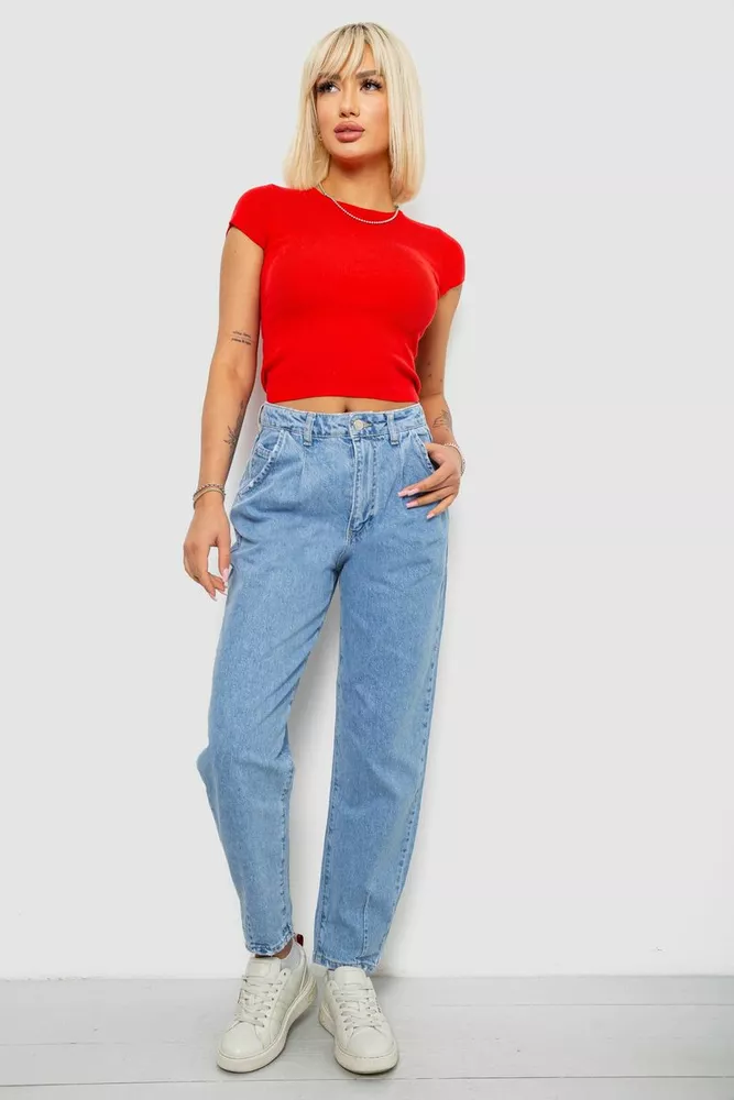 Купить Джинсы женские MOM, цвет голубой, 244R1574S20 - Фото №2