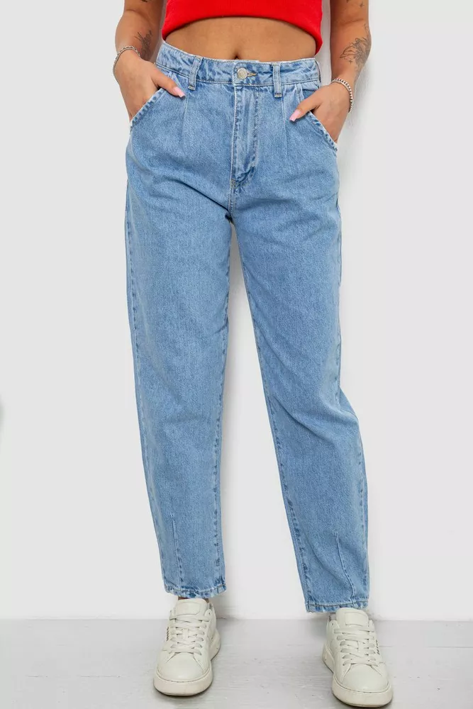 Купить Джинсы женские MOM, цвет голубой, 244R1574S20 - Фото №1