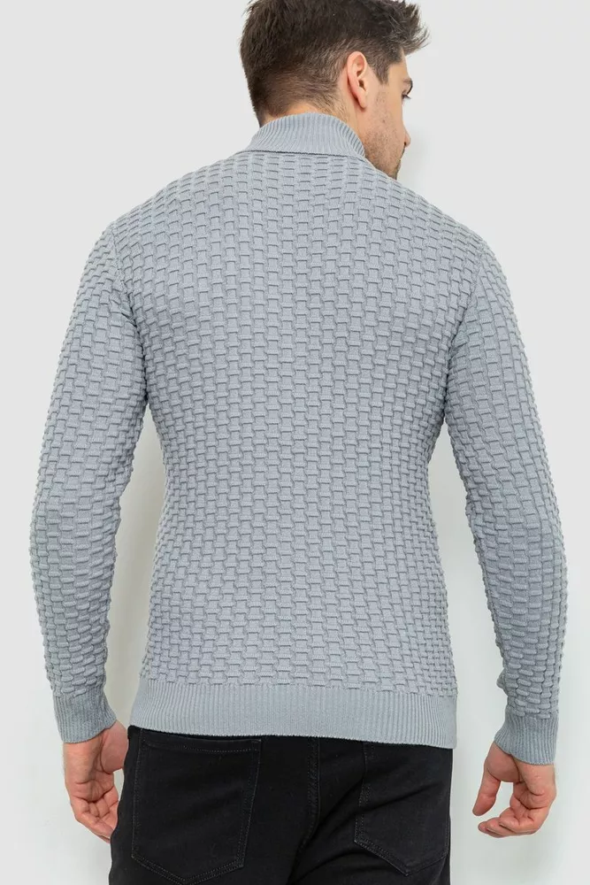 Купити Гольф чоловічий, колір сірий, 214R06260-1 - Фото №4