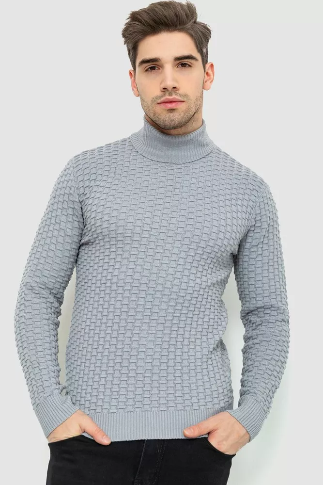 Купити Гольф чоловічий, колір сірий, 214R06260-1 - Фото №1
