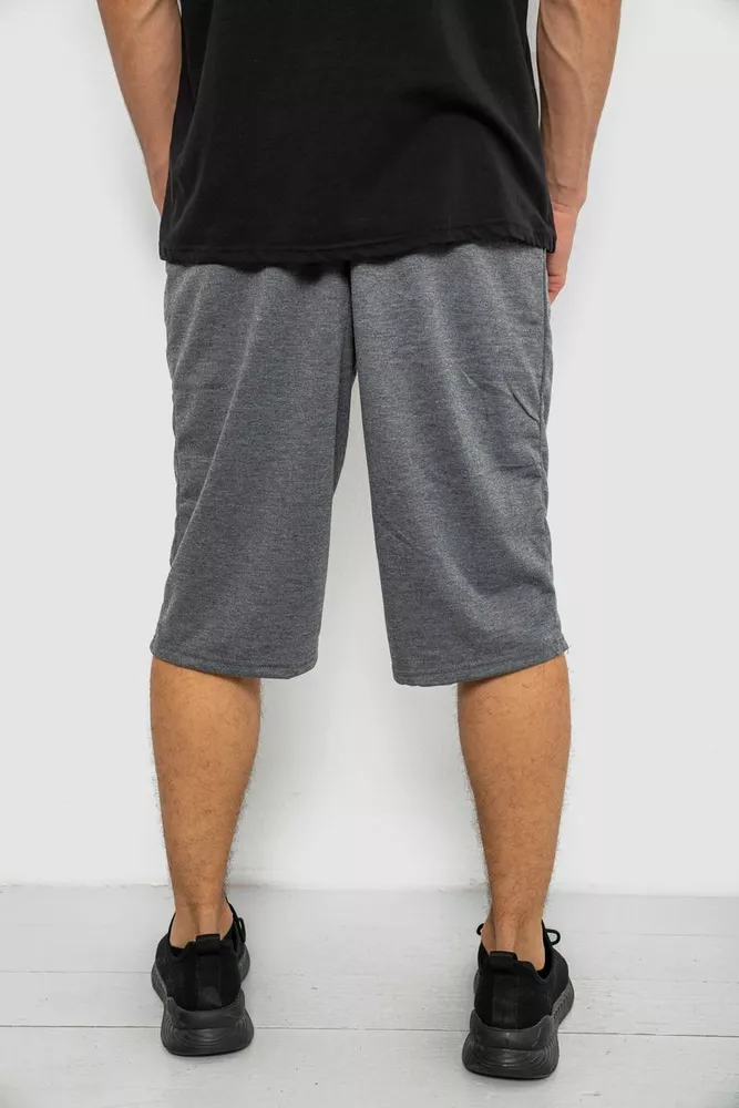 Купити Шорти чоловічі однотонні, колір сірий, 244R6742 - Фото №4