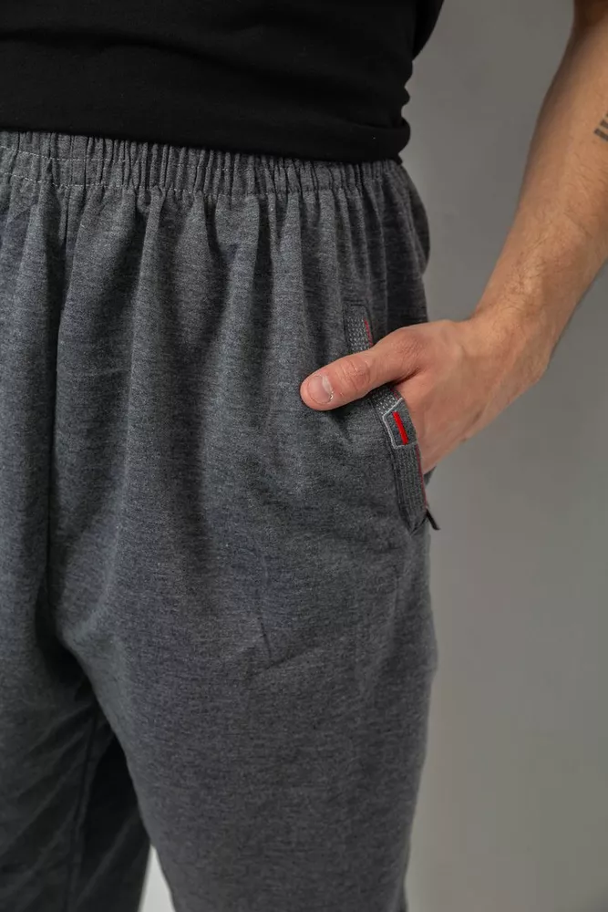 Купить Шорты мужские однотонные, цвет серый, 244R6742 - Фото №5