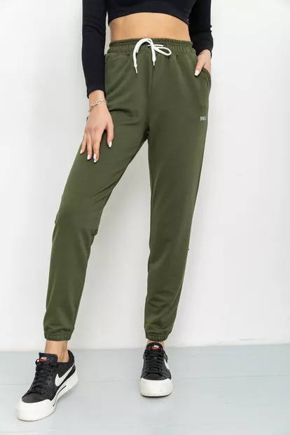 Спорт штаны женские двухнитка, цвет хаки, 129R1466