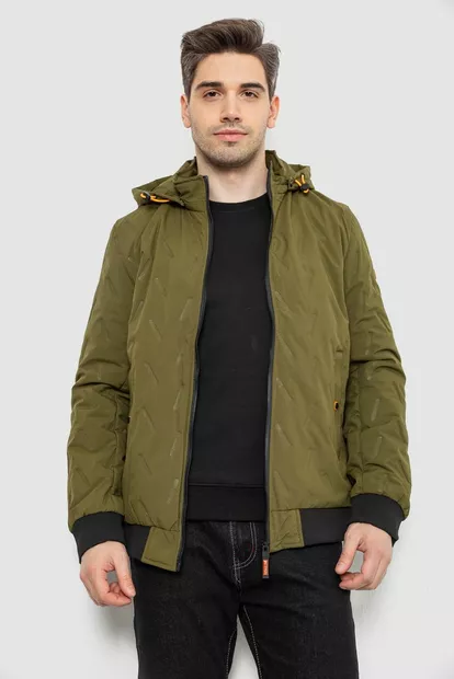 Куртка мужская демисезонная с капюшоном, цвет хаки, 244RL-9882AL