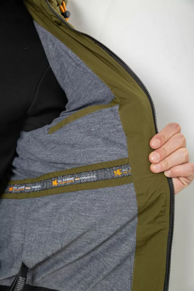 Купить Куртка мужская демисезонная с капюшоном, цвет хаки, 244RL-9882AL - Фото №6