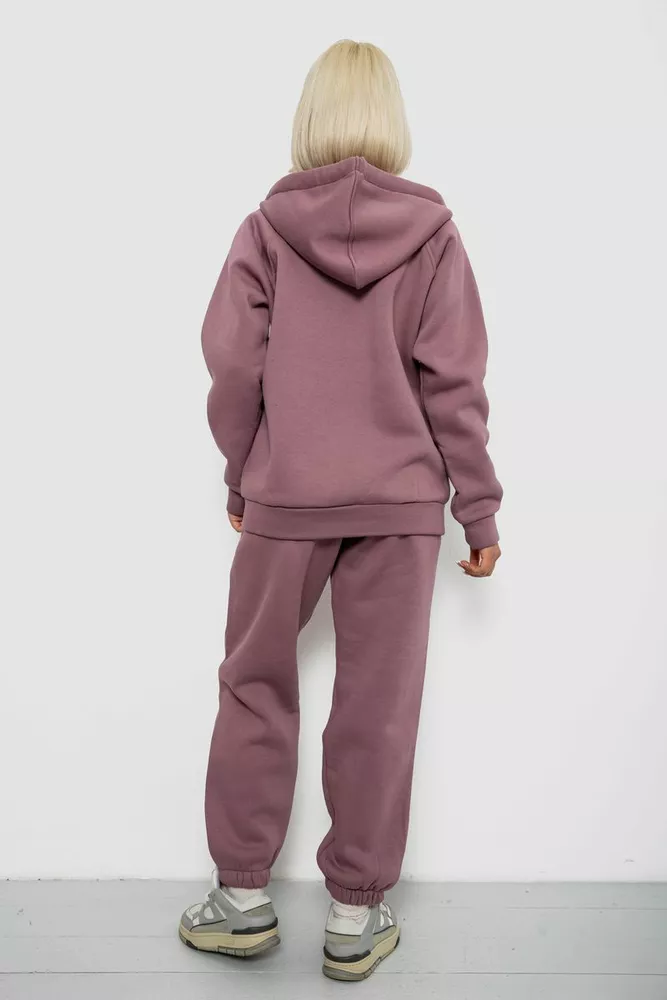 Купить Спортивный костюм женский на флисе, цвет сливовый, 247R1058K - Фото №4