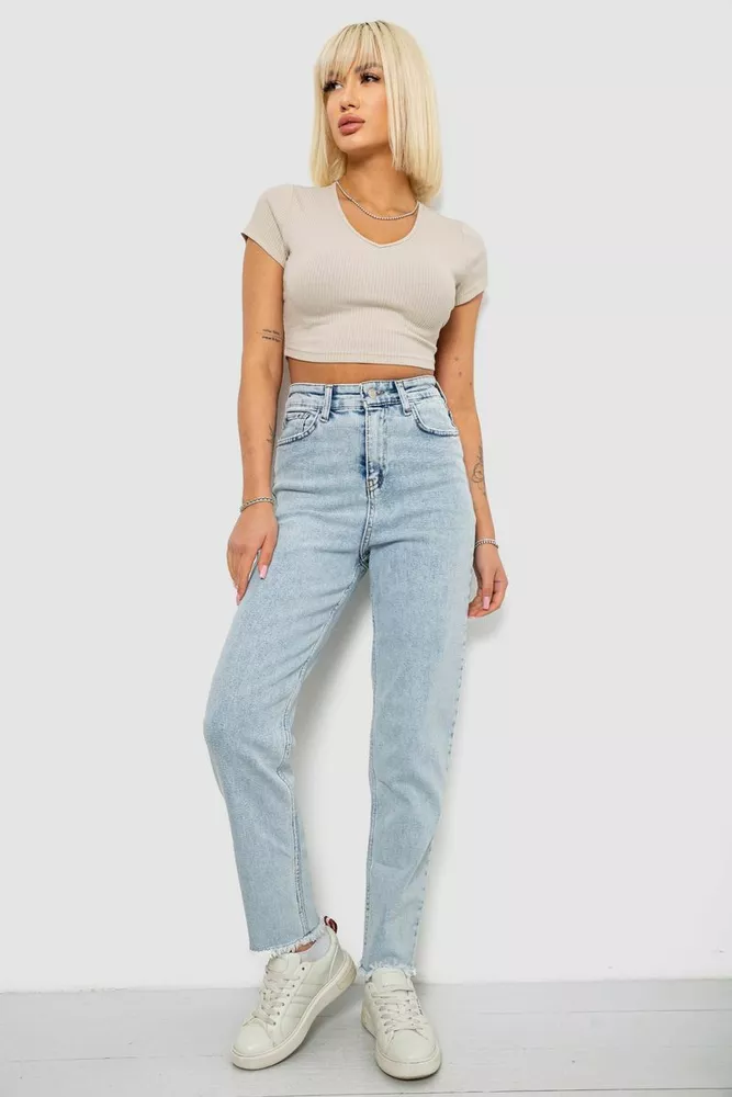 Купить Джинсы женские Banan, цвет голубой, 244R9007 - Фото №2