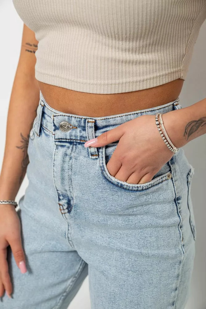 Купить Джинсы женские Banan, цвет голубой, 244R9007 - Фото №5