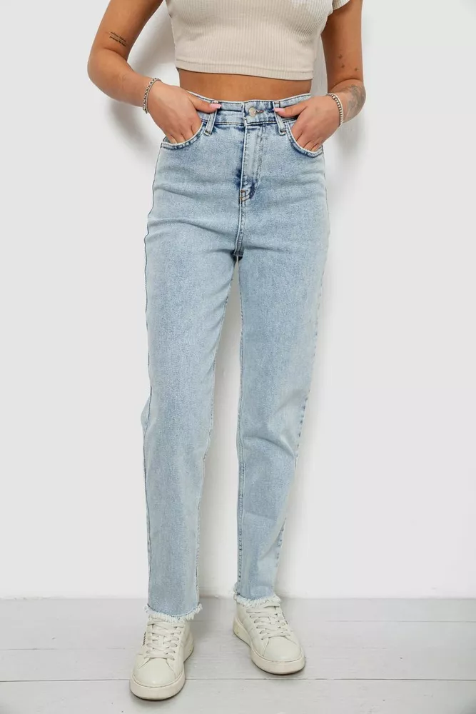 Купить Джинсы женские Banan, цвет голубой, 244R9007 - Фото №1