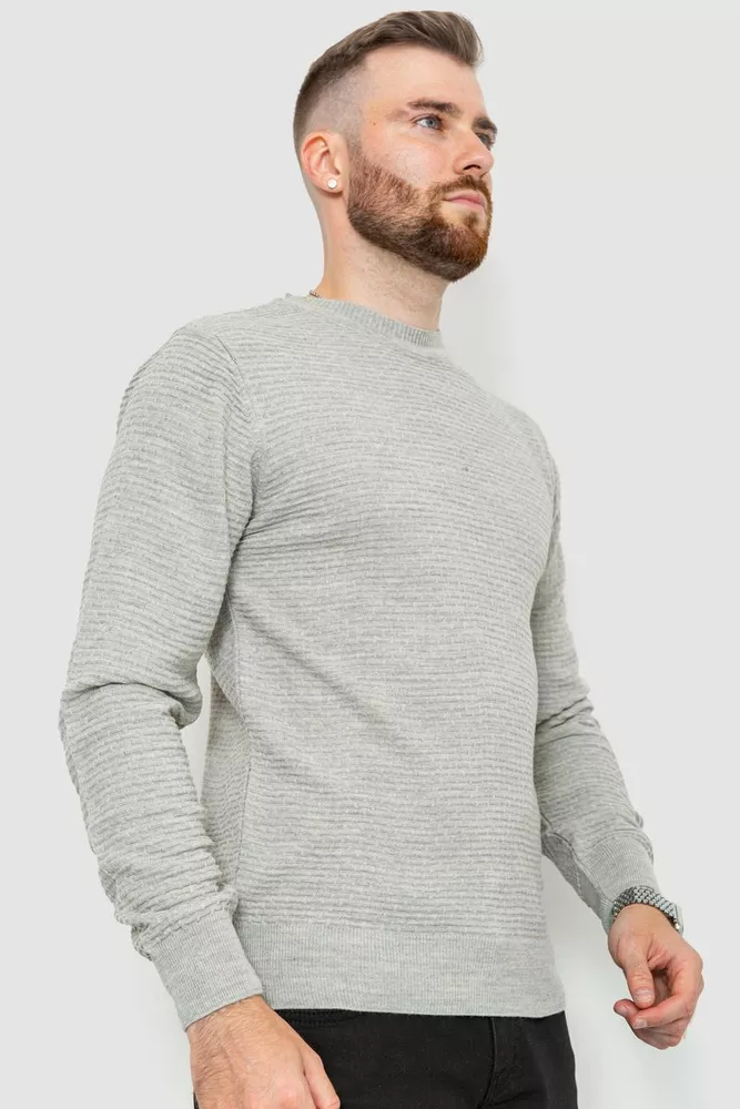 Купити Светр чоловічий, колір сірий, 235R1914 оптом - Фото №3