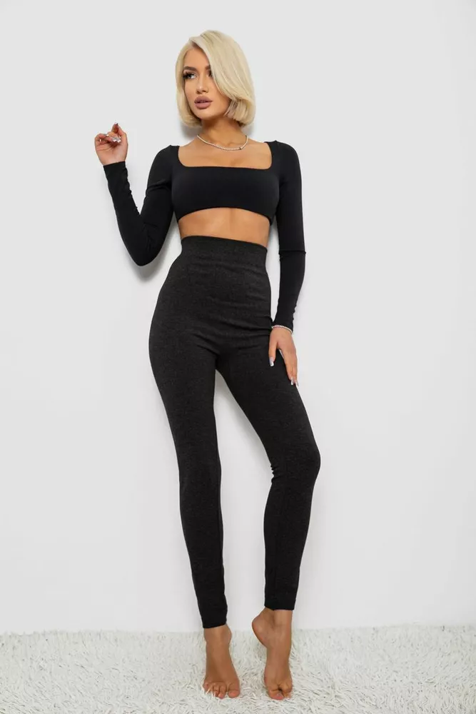 Купить Лосины утепленные, цвет серый, 139R1350 - Фото №2