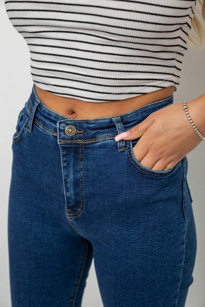 Купить Джинсы женские однотонные Skinny, цвет синий, 244R2001-B - Фото №5
