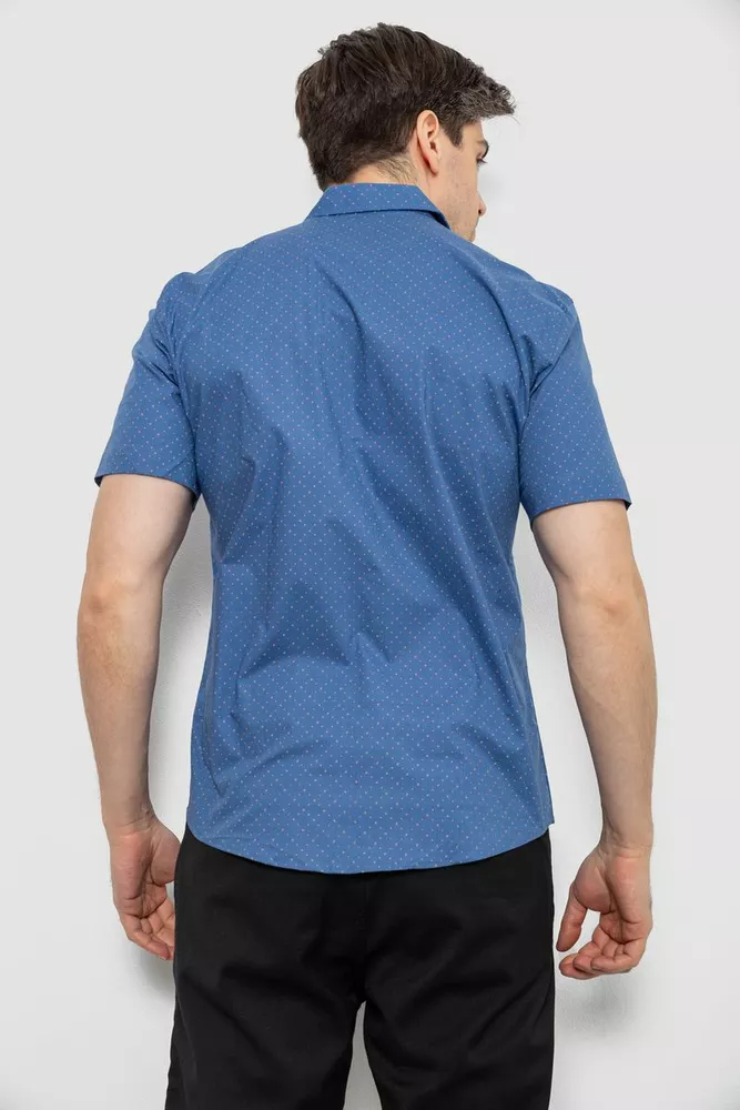 Купити Чоловіча сорочка з принтом, колір синій, 186R7482 - Фото №4