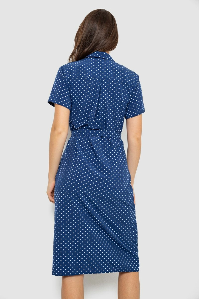 Купить Платье женское в горох софт, цвет синий, 257R175 - Фото №4