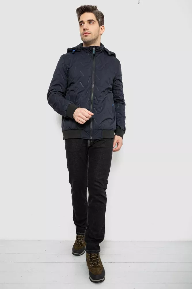 Купить Куртка мужская демисезонная с капюшоном, цвет синий, 244RL-9882AL - Фото №2