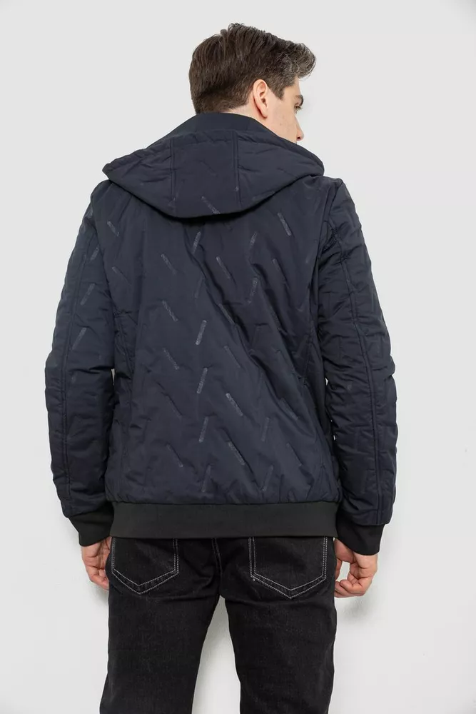 Купить Куртка мужская демисезонная с капюшоном, цвет синий, 244RL-9882AL - Фото №4