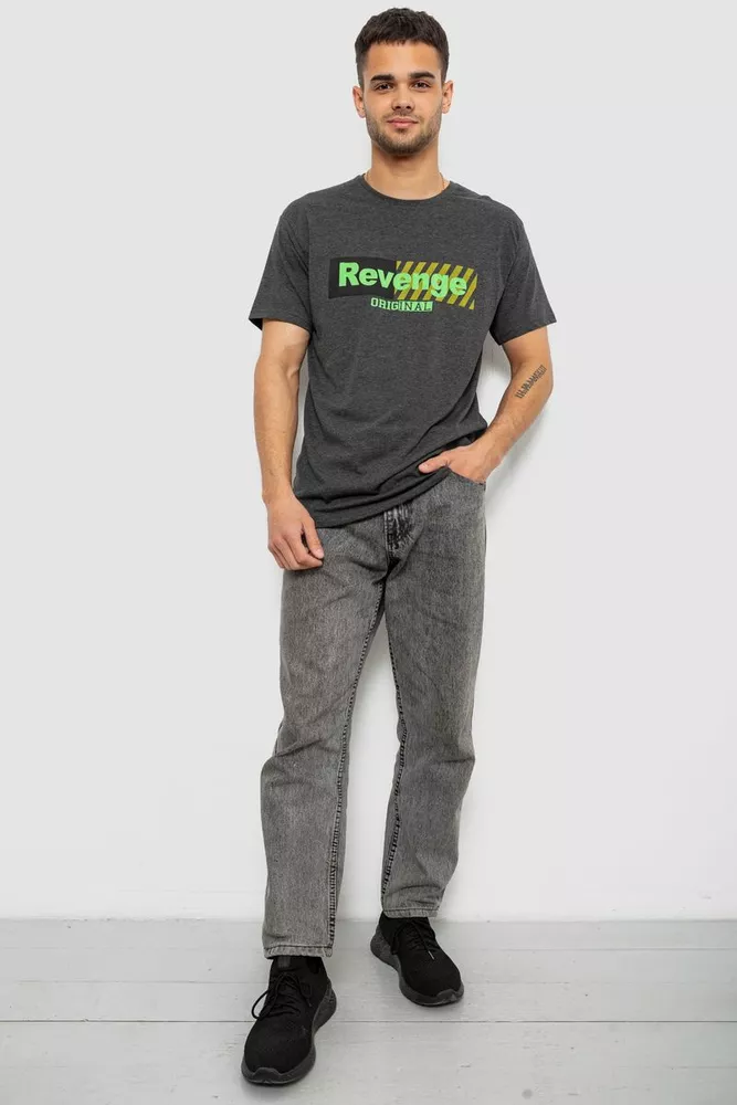 Купить Футболка мужская с принтом, цвет грифельный, 244R1020 - Фото №2