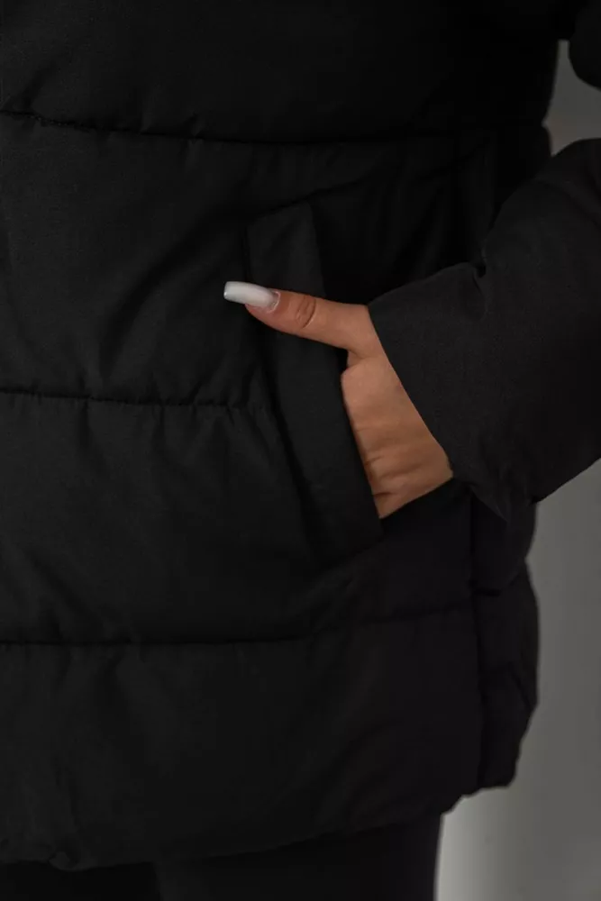 Купить Куртка женская демисезонная  -уценка, цвет черный, 207R004-U-12 оптом - Фото №6