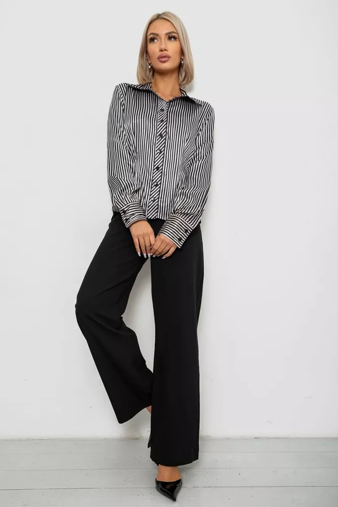 Купить Рубашка классическая в полоску  -уценка, цвет черно-белый, 230R66-2-U-2 - Фото №2