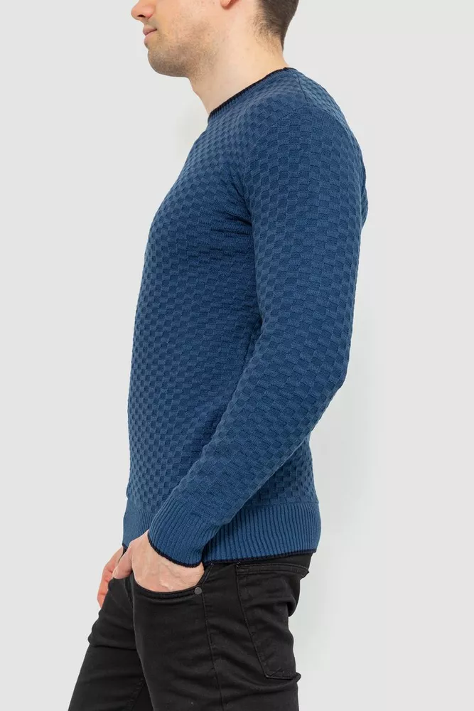 Купити Светр чоловічий, колір джинс, 214R8004 - Фото №3
