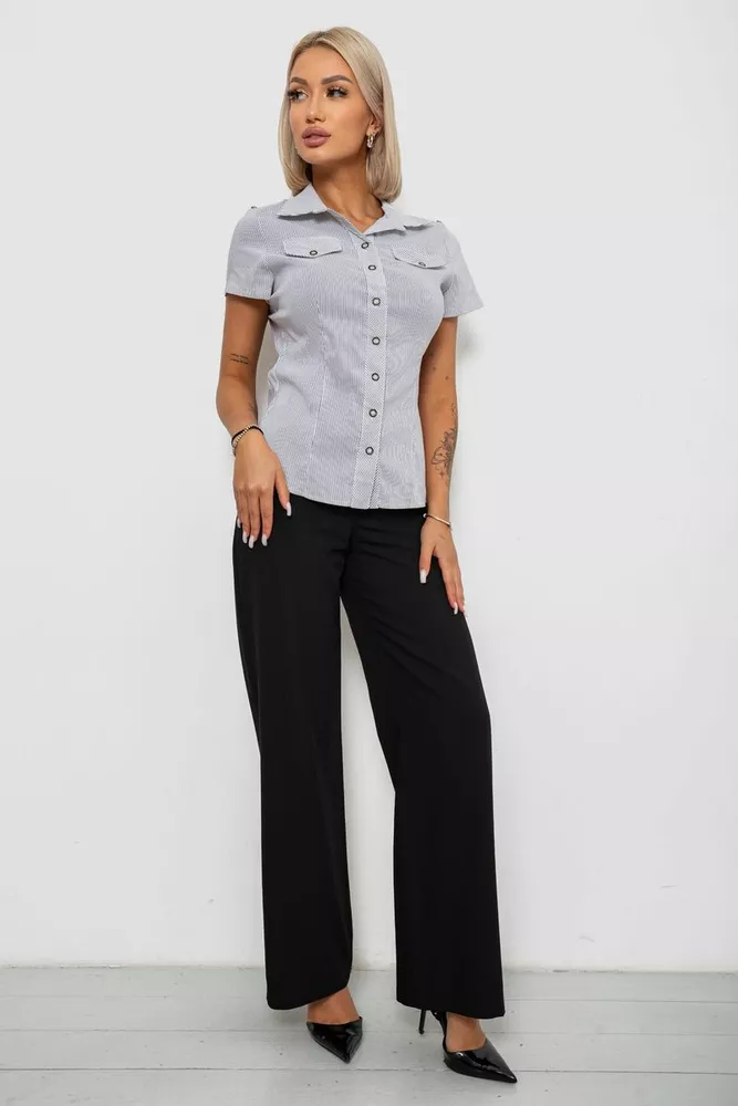 Купити Сорочка класична в смужку  -уцінка, колір сіро-білий, 230R667-U-102 - Фото №2