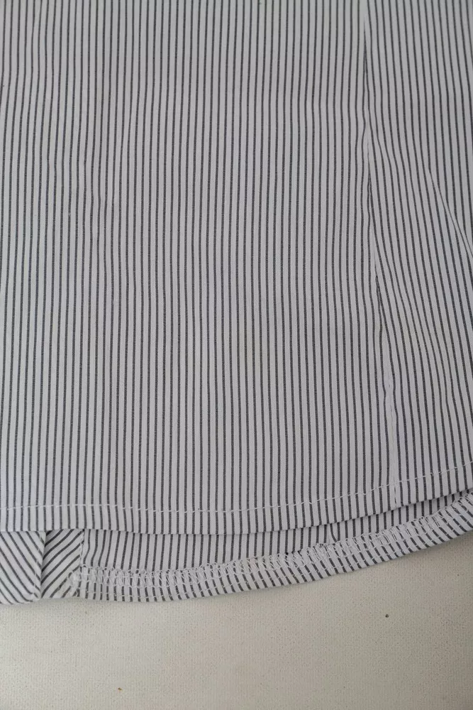 Купити Сорочка класична в смужку  -уцінка, колір сіро-білий, 230R667-U-102 - Фото №6