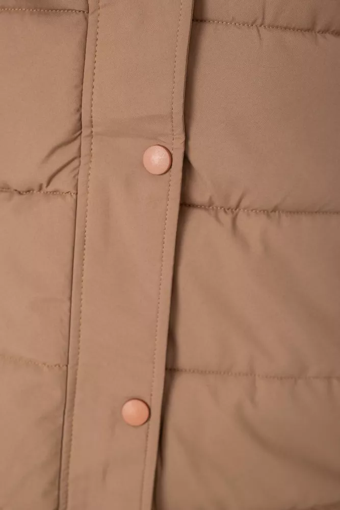Купить Куртка женская удлиненная  -уценка, цвет бежевый, 207R006-U-5 - Фото №6
