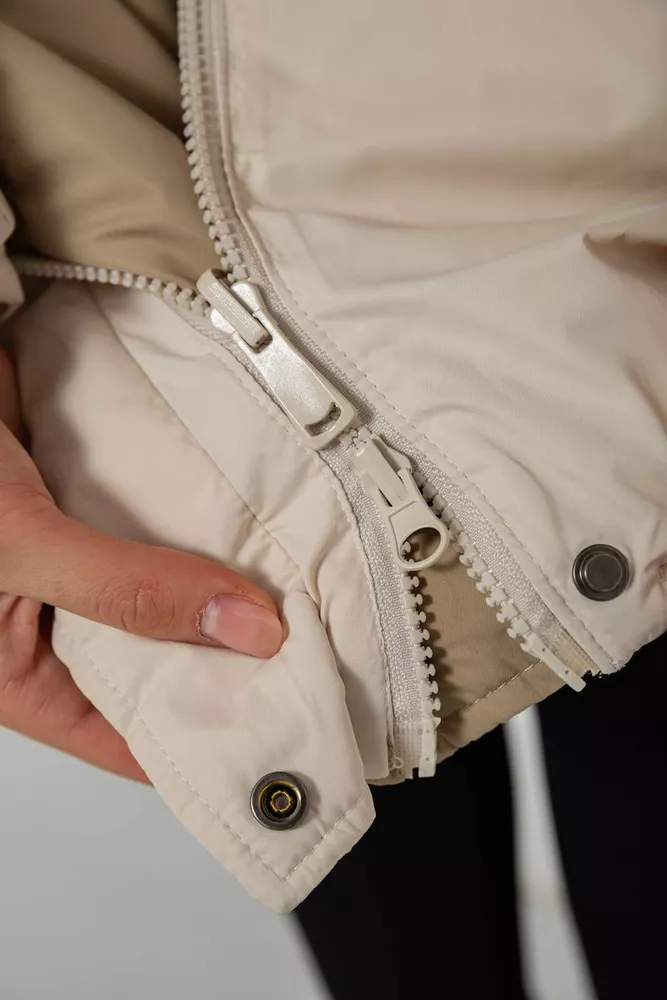 Купить Куртка женская двусторонняя зимняя  -уценка, цвет бежевый, 244R24115-U-3 - Фото №12