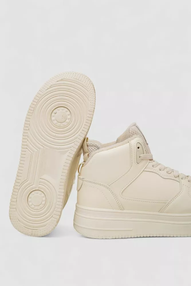 Купити Кросівки жіночі зимові на хутрі, колір бежевий, 248RBB13 - Фото №5