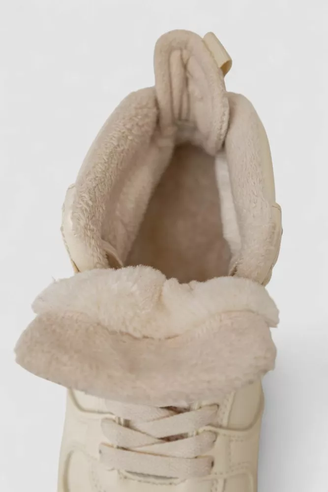 Купити Кросівки жіночі зимові на хутрі, колір бежевий, 248RBB13 - Фото №6