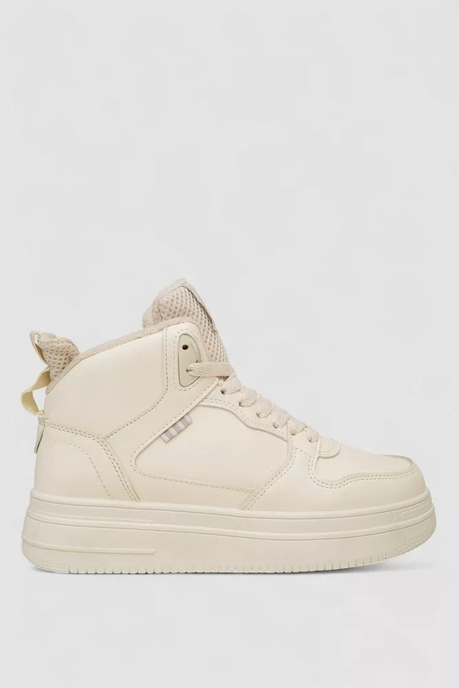 Купити Кросівки жіночі зимові на хутрі, колір бежевий, 248RBB13 - Фото №1