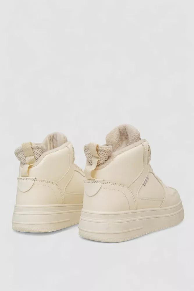 Купити Кросівки жіночі зимові на хутрі, колір бежевий, 248RBB13 - Фото №4