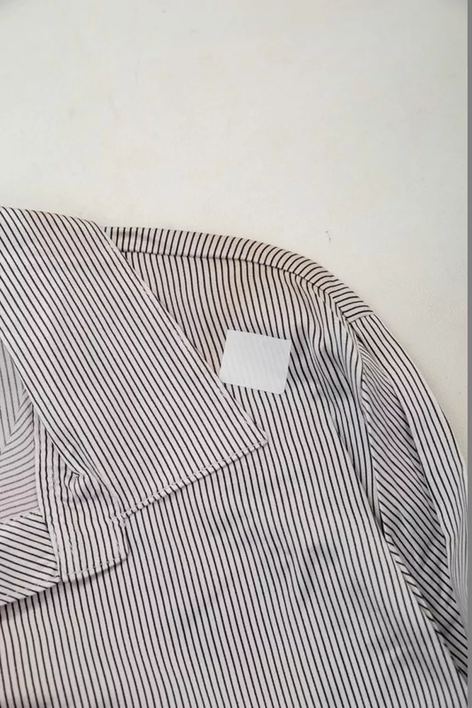 Купити Сорочка класична в смужку  -уцінка, колір біло-чорний, 230R66-1-U-84 оптом - Фото №7