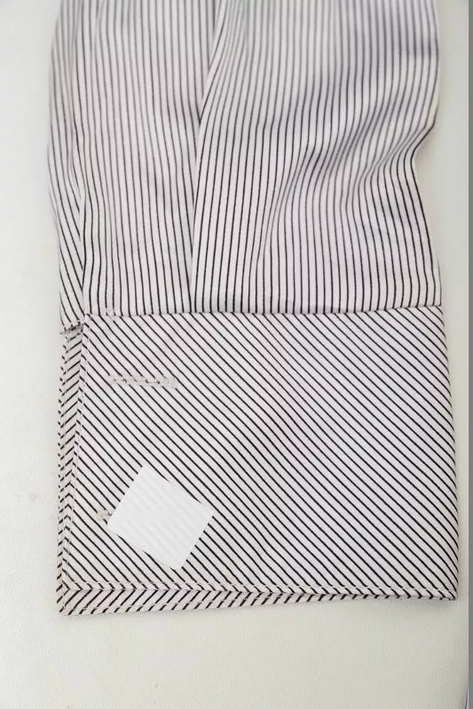 Купити Сорочка класична в смужку  -уцінка, колір біло-чорний, 230R66-1-U-85 - Фото №6