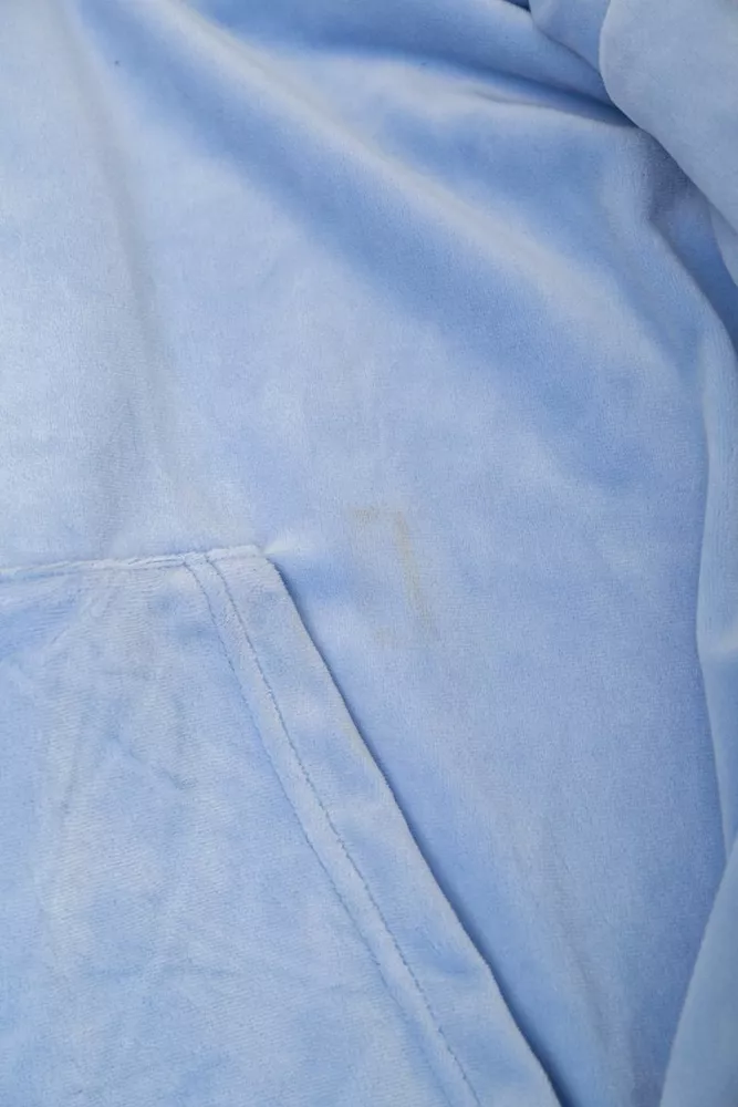 Купити Спортивний костюм жіночий велюровий  -уцінка, колір блакитний, 241R2001-20-U-3 - Фото №7