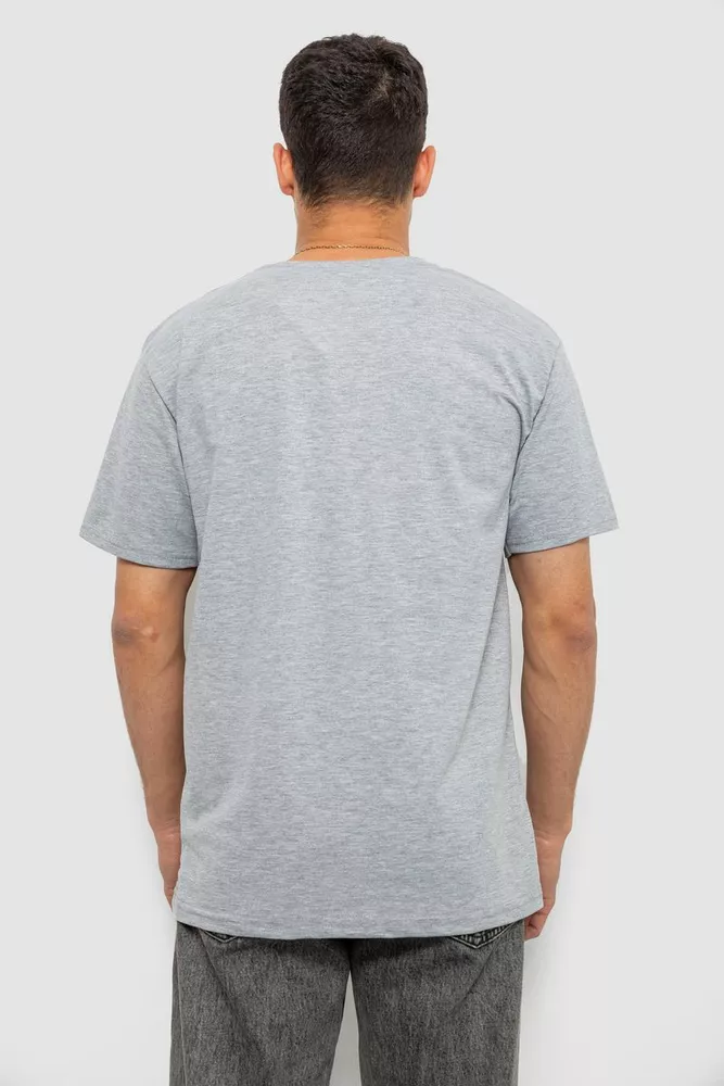 Купить Футболка мужская с принтом, цвет серый, 244R1020 - Фото №4