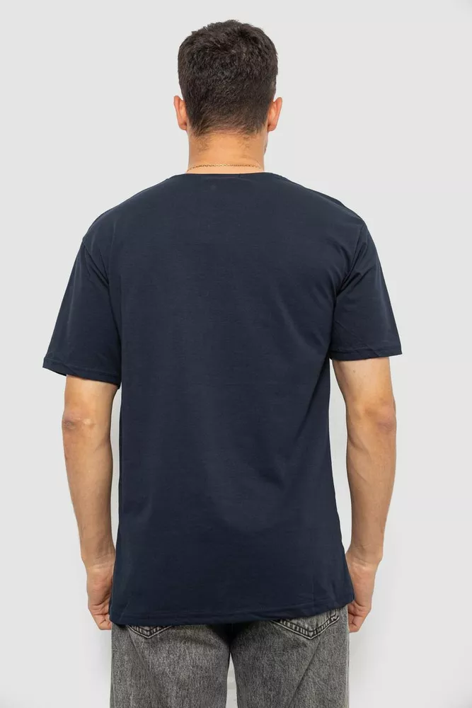 Купить Футболка мужская с принтом, цвет синий, 244R1020 - Фото №4