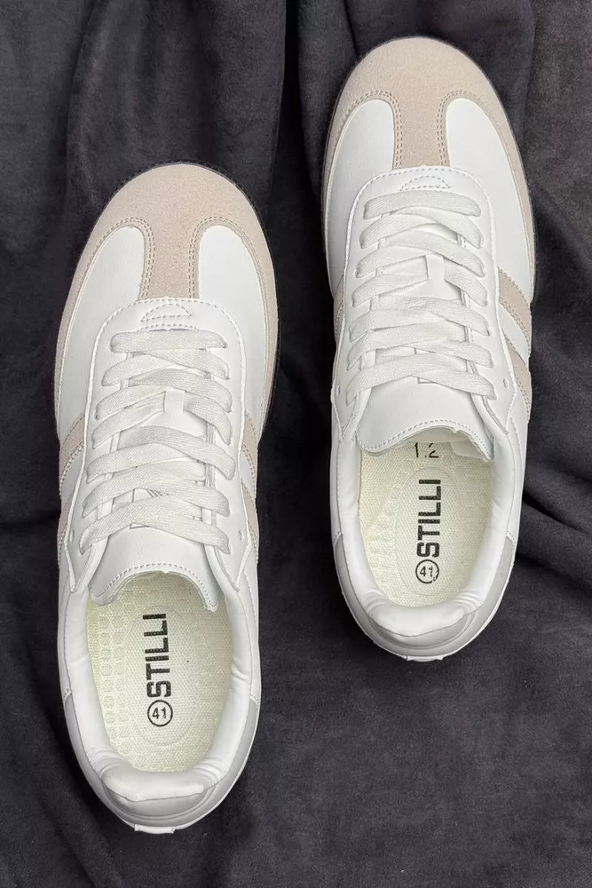 Купить Кроссовки мужские демисезонные, цвет бело-серый, 248RHB590 - Фото №3