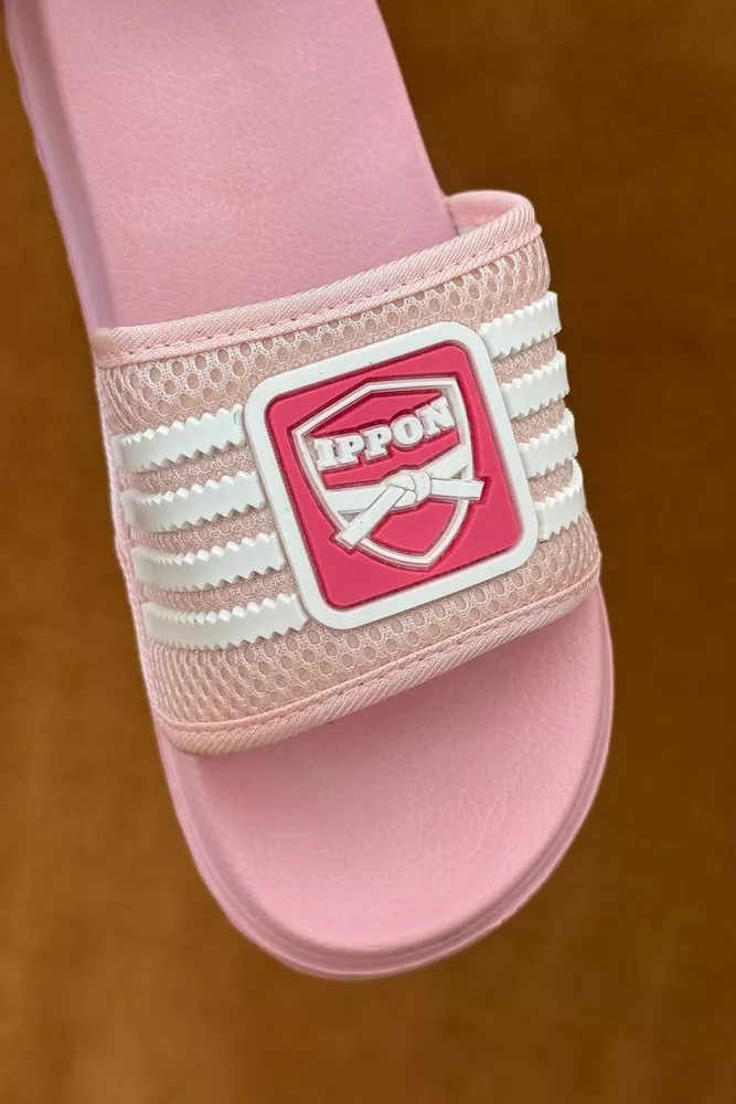 Купить Шлепанцы женские с аппликацией, цвет розовый, 243R5030-4 - Фото №3