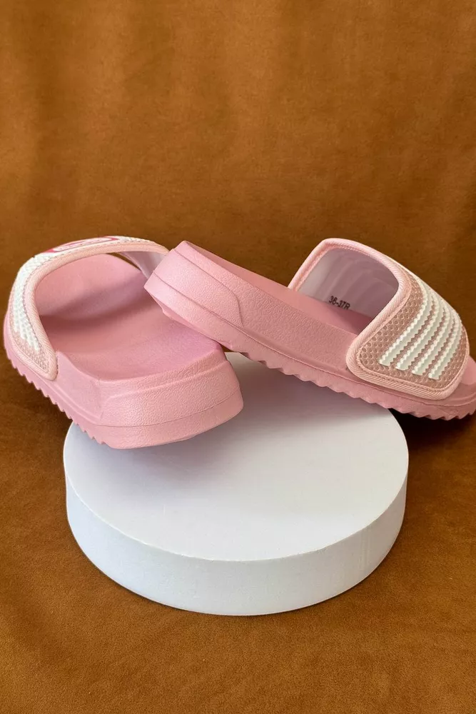 Купить Шлепанцы женские с аппликацией, цвет розовый, 243R5030-4 - Фото №5