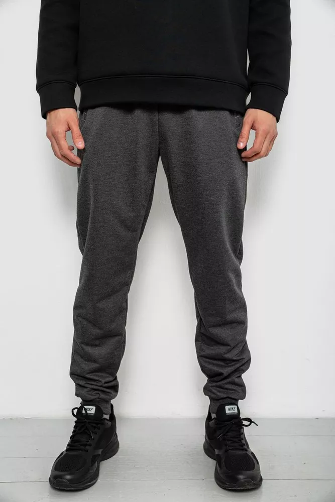 Купить Спортивные штаны мужские однотонные, цвет серый, 244R41736 - Фото №1