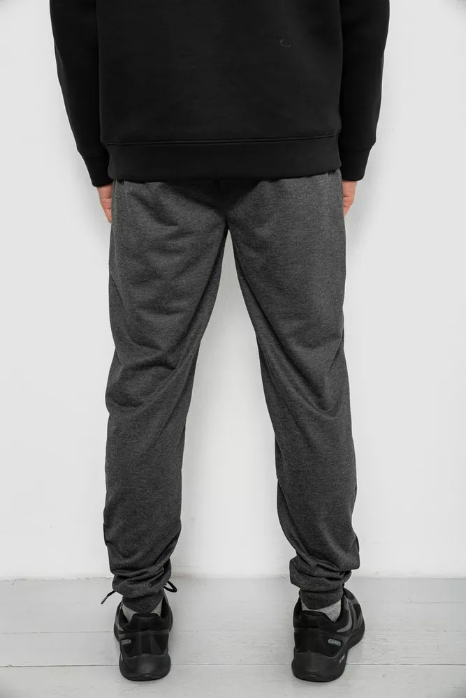Купить Спортивные штаны мужские однотонные, цвет серый, 244R41736 - Фото №4