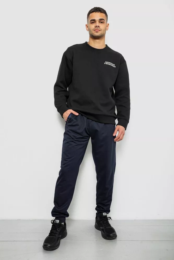 Купить Спортивные штаны мужские однотонные, цвет синий, 244R41736 - Фото №2