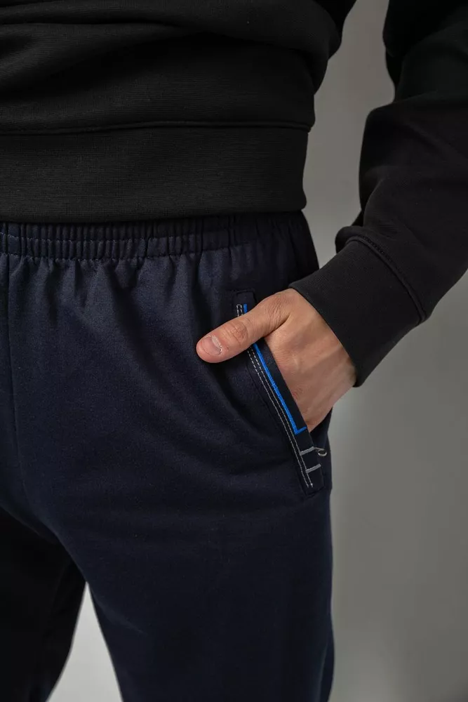 Купить Спортивные штаны мужские однотонные, цвет синий, 244R41736 - Фото №5