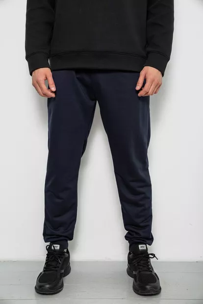 Спортивні штани чоловічі однотонні, колір синій, 244R41736