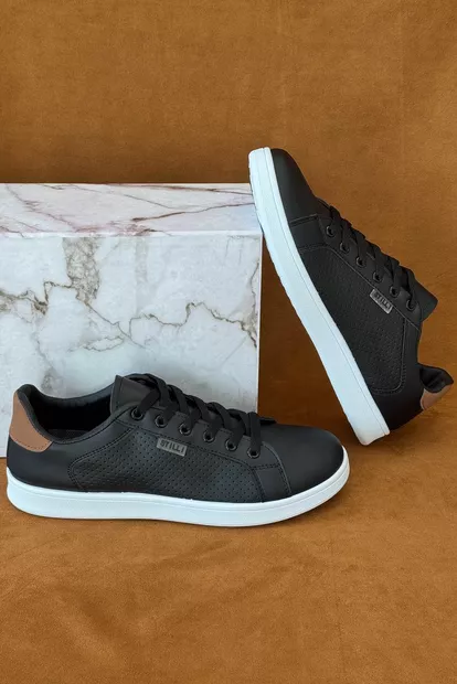 Кеди чоловічі, колір чорно-коричневий, 248RR221